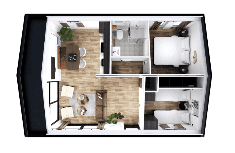 Chalet edelhert plattegrond